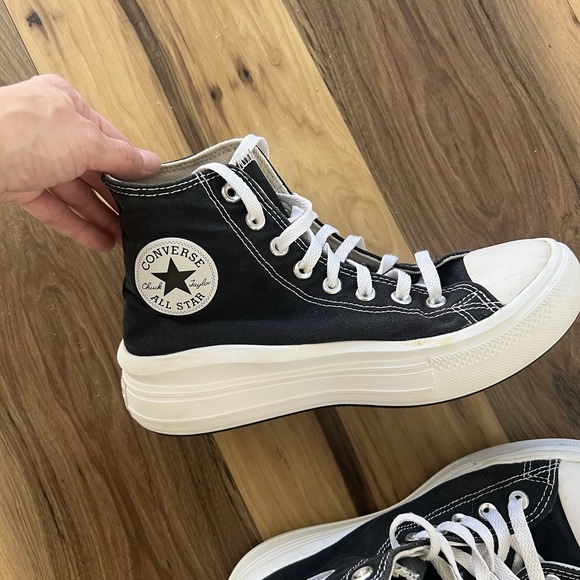 CONVERSE Chuck Taylor Move Black High Top Platform Shoes Women's Size 10 - Picture 3 of 9